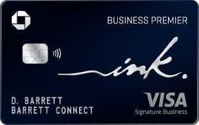 Clickable card art links to Ink Business Premier (Registered Trademark) credit card product page