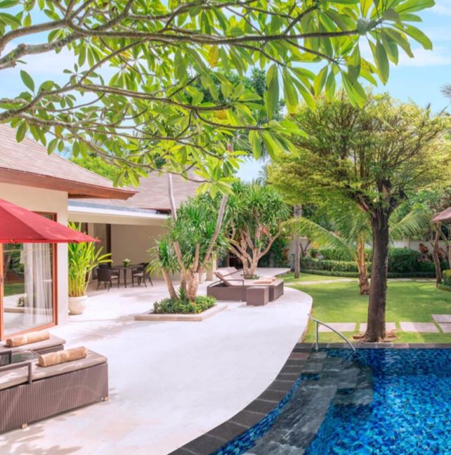 Pool side view at The Laguna, a Luxury Collection Resort & Spa, Nusa Dua, Bali