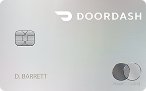Clickable card art links to DoorDash Rewards Mastercard (Registered Trademark) product page