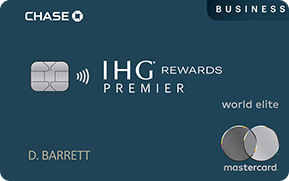 Clickable card art links to IHG(Registered Trademark) Rewards Premier Business Credit Card product page