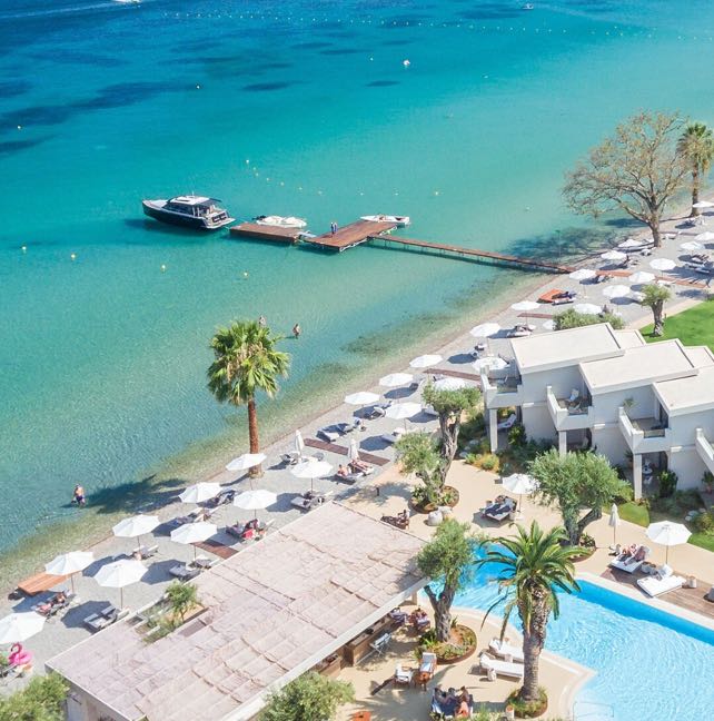 Aerial view of Domes Miramare Resort, Corfu