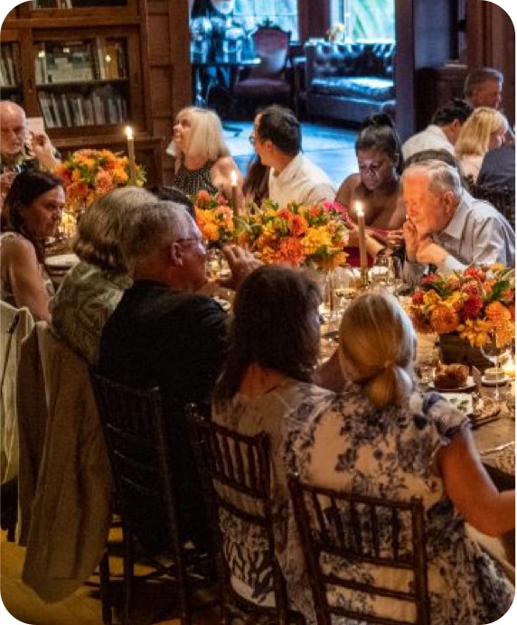 Marriott Bonvoy Cardmembers gathered in Tyler Florence's private dining room
