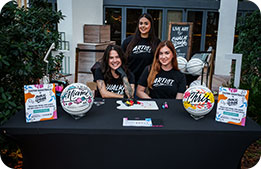 Artists were on site to customize basketballs with one-of-a-kind artwork for Marriott Bonvoy Cardmembers