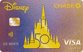 Disney Rewards VISA® Cards from CHASE with Walt Disney World 50th Anniversary design