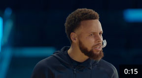 Video thumbnail of Stephen Curry chewing on a mouthguard