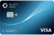 SLATE EDGE Credit Card. Contactless icon. VISA.