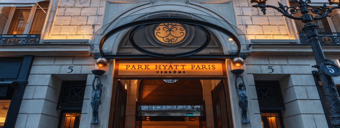 Entrance of the Park Hyatt Paris