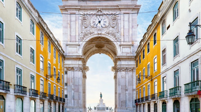 The Arco da Rua Augusta in Lisbon, Portugal