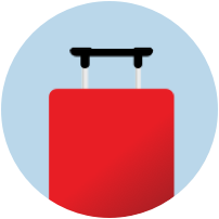 Free checked bags icon