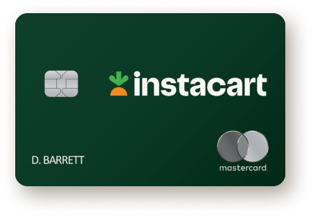 Instacart Mastercard. Contactless icon