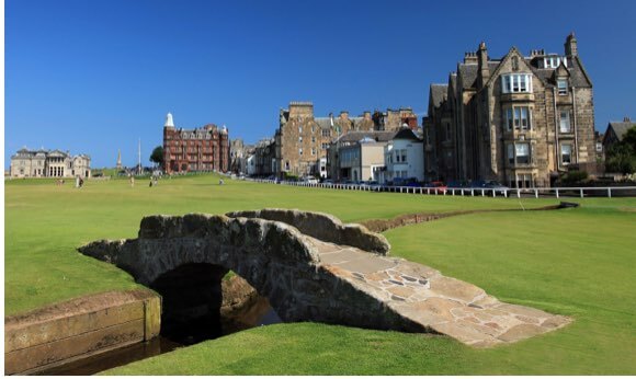 Swilcan Bridge on the Old Course, St Andrews.