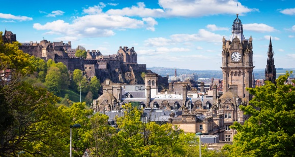 A view of the Edinburgh cityscape.
