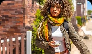 Person using phone to lock card