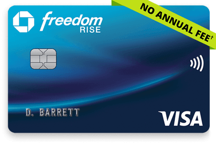 Chase Freedom Rise Credit Card. VISA. No Annual Fee.