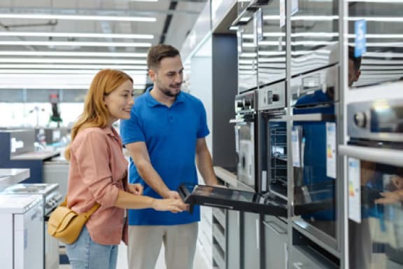 Couple relaxing on couch