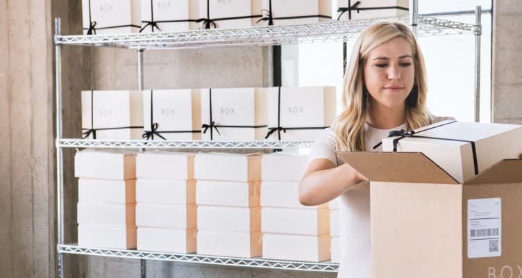 Woman looking at a BOXFOX