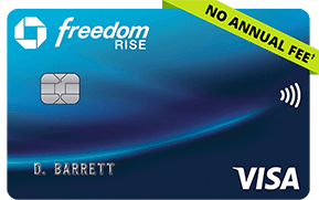 Clickable card art links to Chase Freedom Rise(R) Credit Card product page