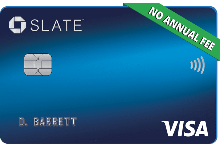 Clickable card art links to Slate(R) Credit Card product page