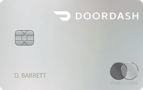 Clickable card art links to DoorDash Rewards Mastercard(R) product page