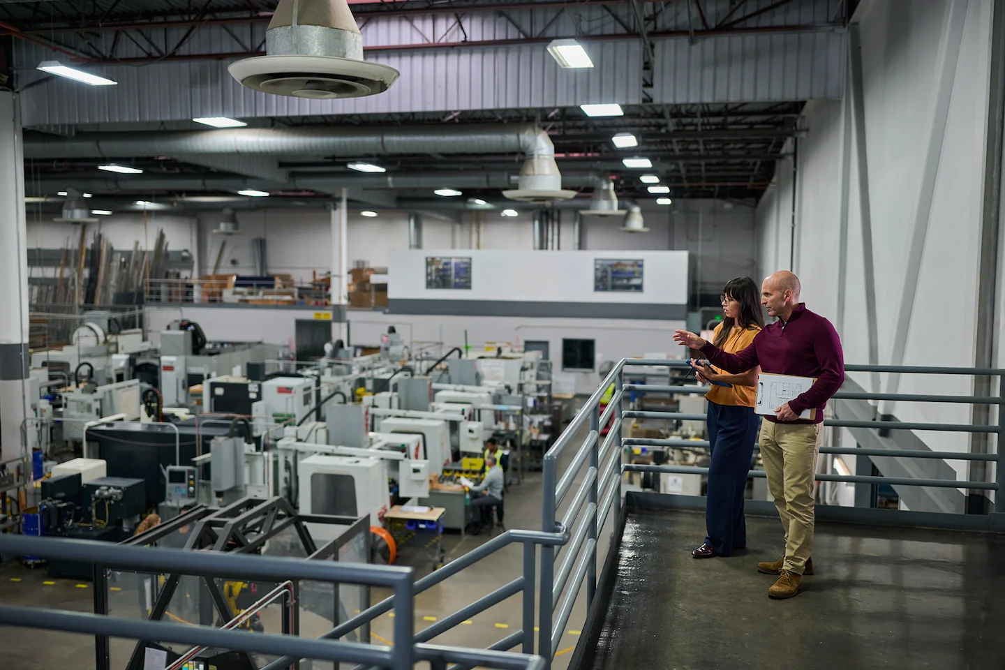 People working in a warehouse
