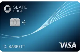 SLATE EDGE Credit Card. Contactless icon. VISA.