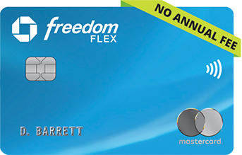 Chase Freedom Flex Credit Card. NO ANNUAL FEE. Contactless icon. Mastercard
