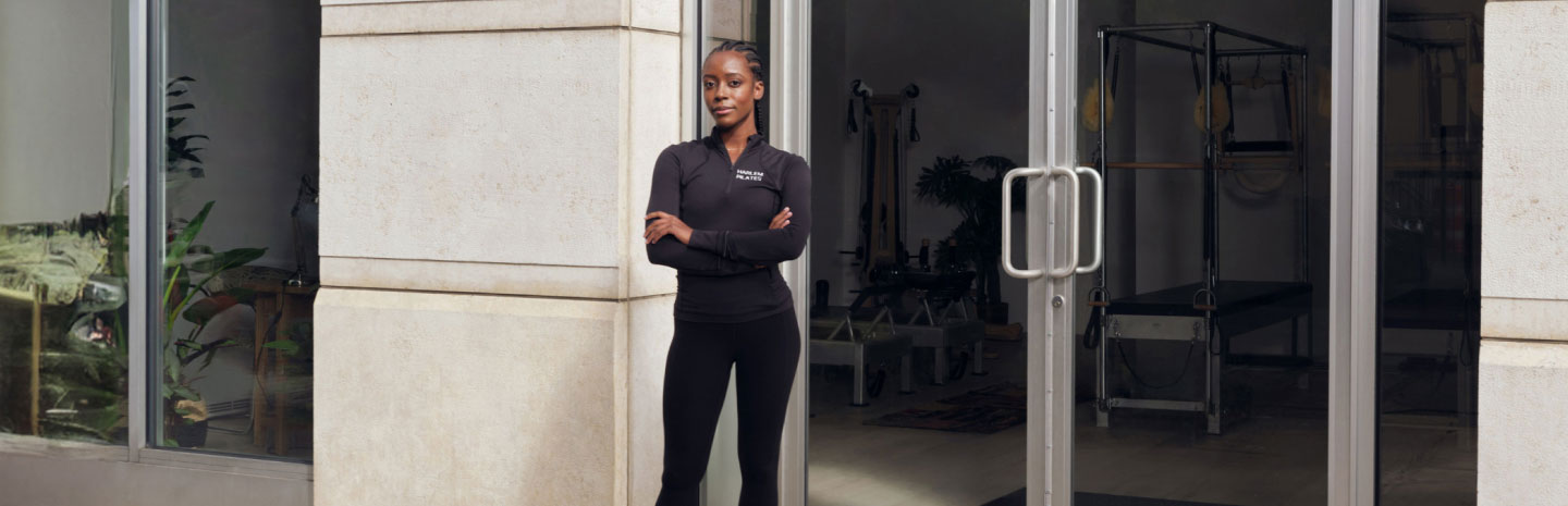 A woman with her arms crossed