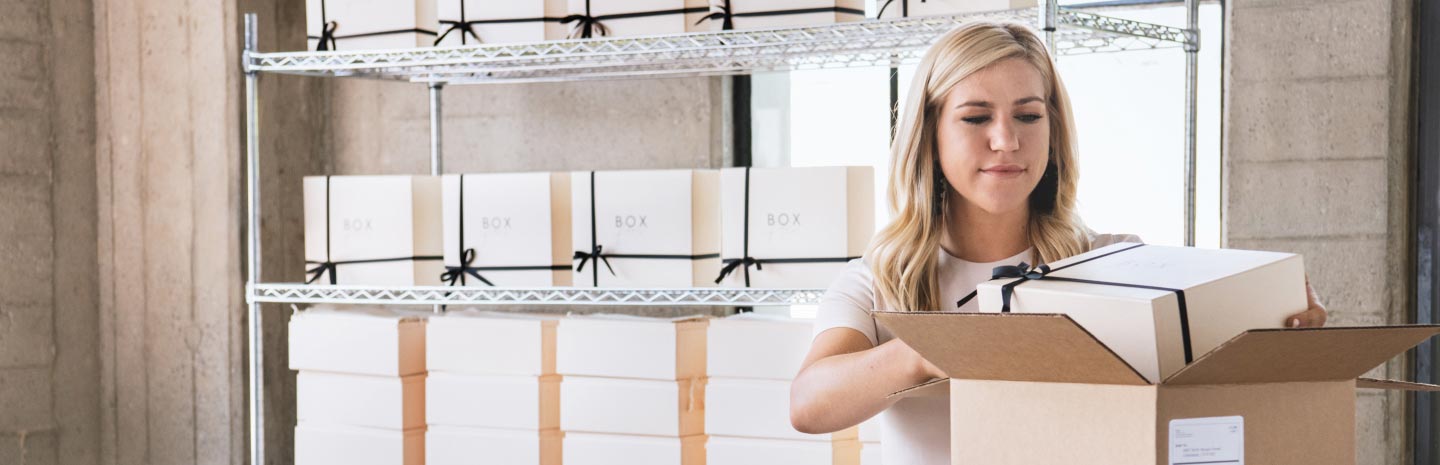 Woman looking at a BOXFOX