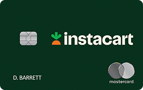 Clickable card art links to Instacart Mastercard(R) product page