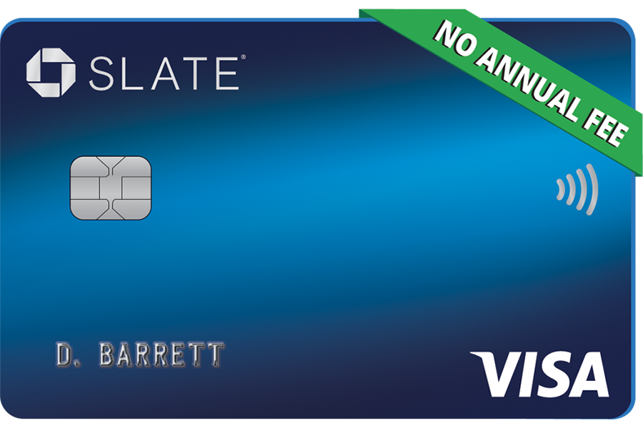 Clickable card art links to Slate(R) Credit Card product page