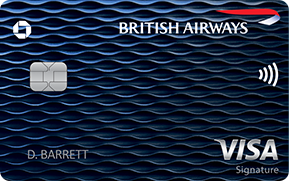 Clickable card art links to British Airways Visa Signature(R) Credit Card product page
