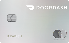 Clickable card art links to DoorDash Rewards Mastercard(R) product page