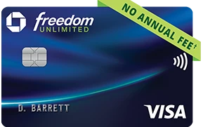 Clickable card art links to Chase Freedom Unlimited (Registered Trademark) credit card product page