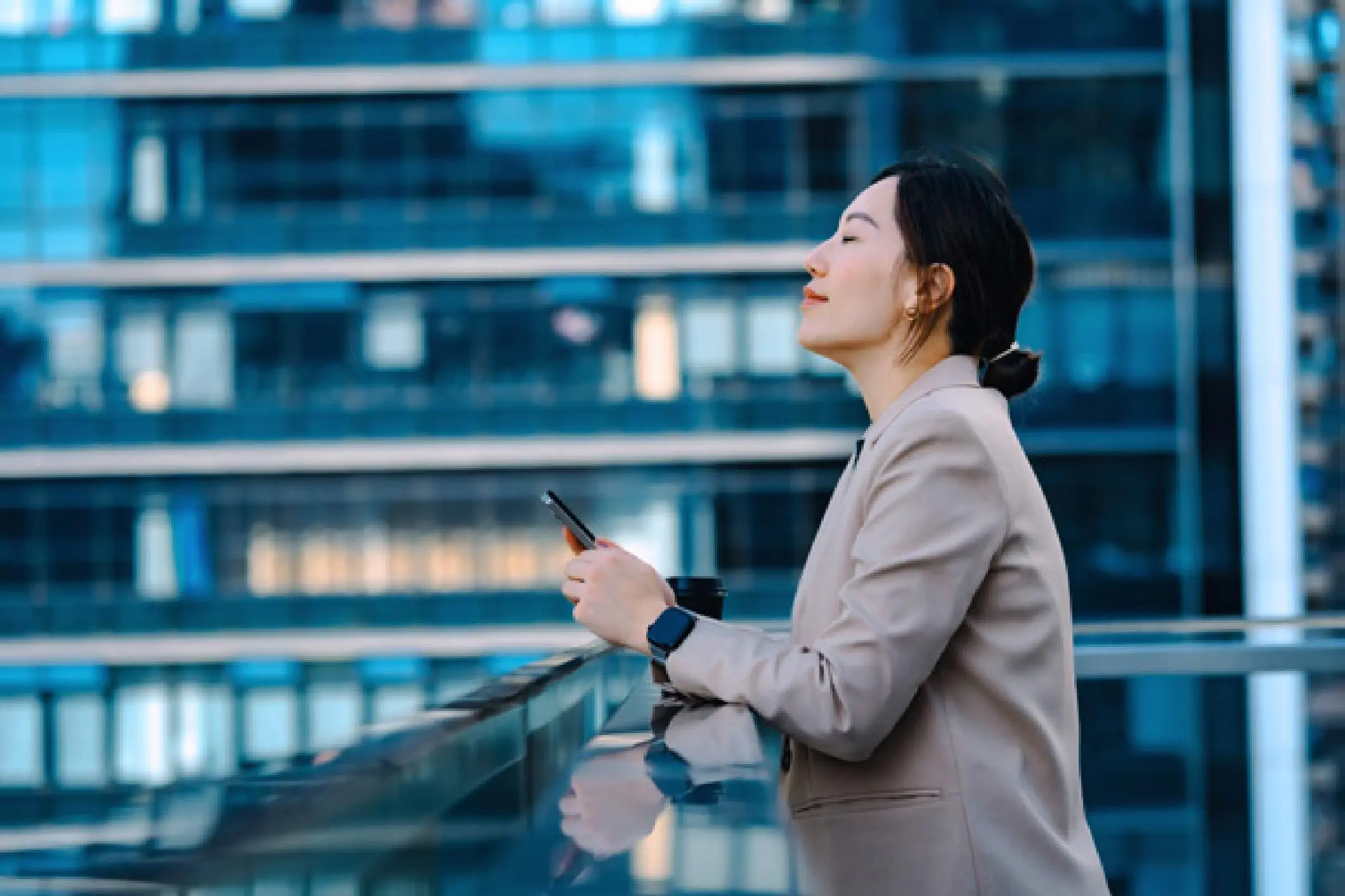 Woman using phone