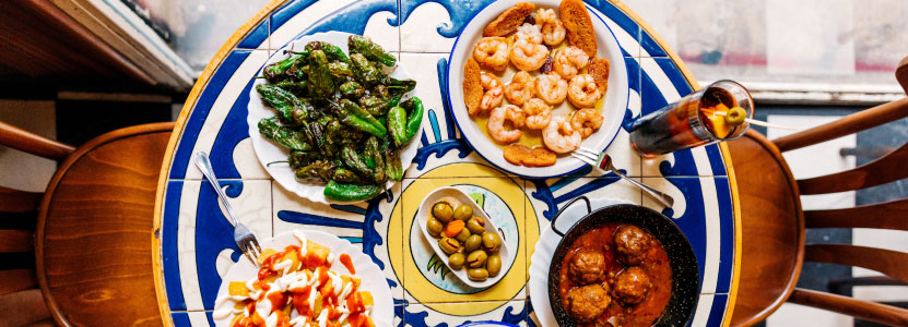 A colorful display of tapas