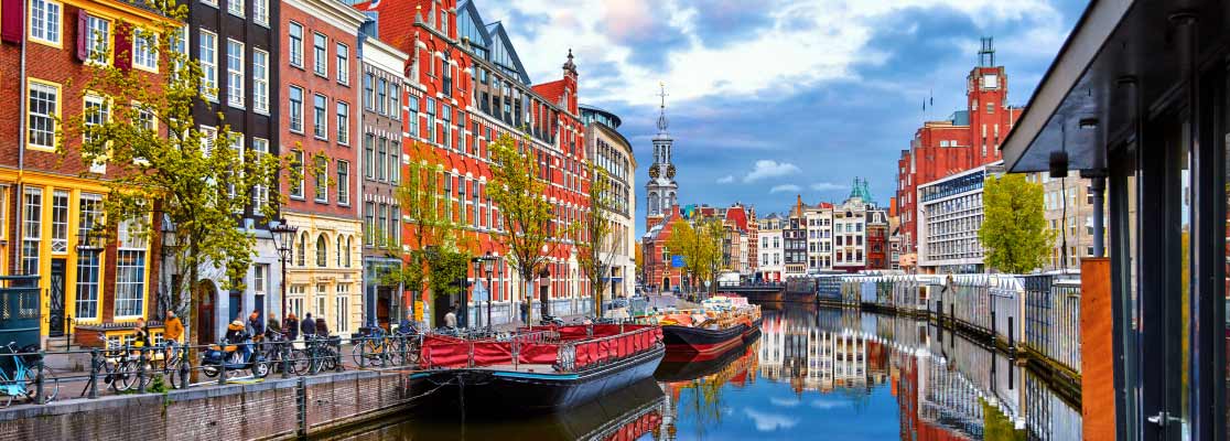 A view of Amsterdam's canal