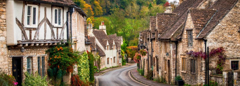 A windy road in Castle Combe