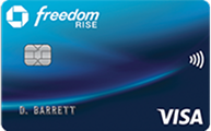 Chase Freedom Rise Credit Card. Visa Card