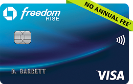 Chase Freedom Rise Credit Card. VISA.