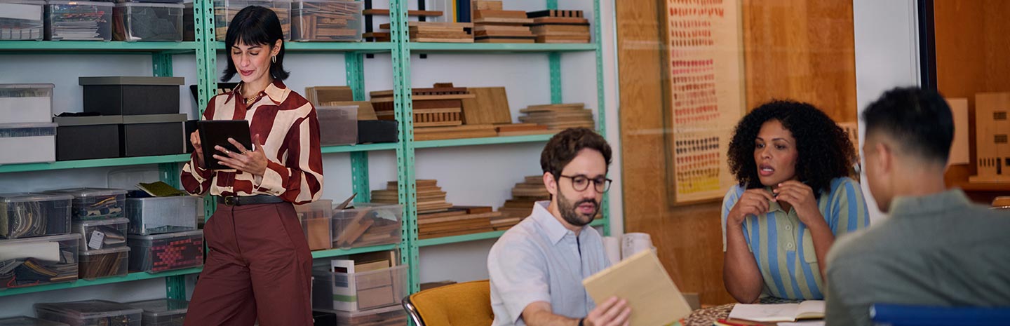 A woman looking at a friend with a smile
