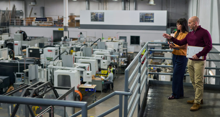 People working in a warehouse