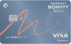 MARRIOTT BONVOY BOLD Credit Card. Contactless icon. VISA Signature. 