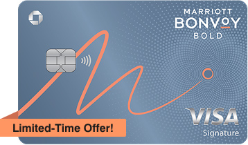 MARRIOTT BONVOY BOLD Credit Card. Contactless icon. VISA Signature. Limited-Time Offer!