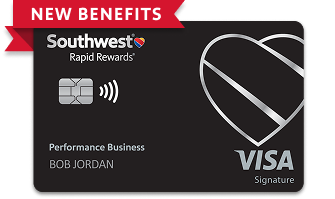 Southwest Rapid Rewards (Registered Trademark) Performance Business Credit Card. NEW BENEFITS.