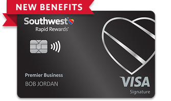 Southwest Rapid Rewards (Registered Trademark) Premier Business Credit Card. NEW BENEFITS.