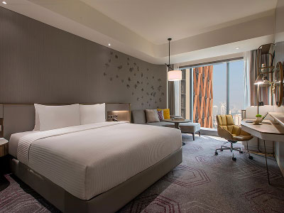 Guest room interior at Crowne Plaza Kuala Lumpur City Centre