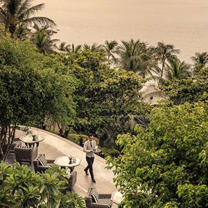 Tropical gardens at InterContinental Danang Sun Peninsula Resort