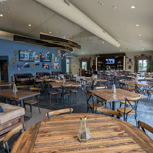 Restaurant dining area at voco Saranac Lake NY – Waterfront