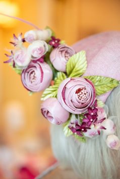 Floral hat decoration display