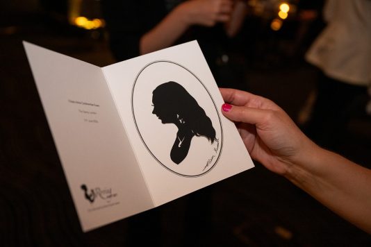 Custom silhouette portrait card